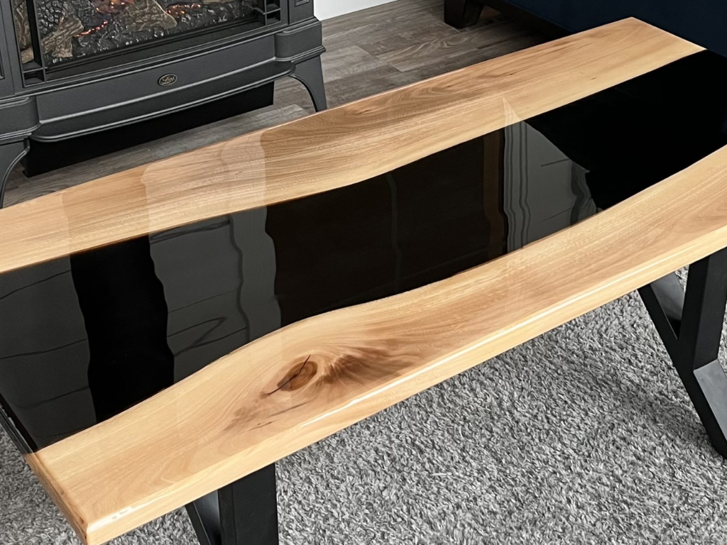 Epoxy river table photo